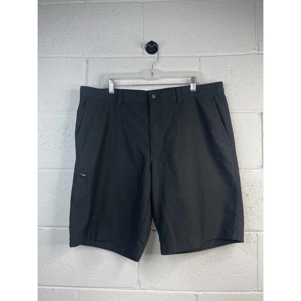 Callaway Men's Black Golf Shorts 38 Waist 10" Inseam Flat Front Stretch Logo